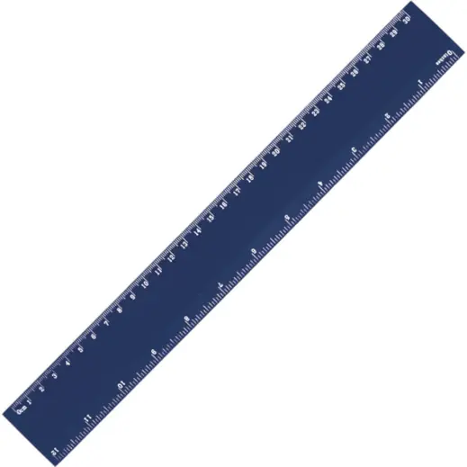 30cm Plastic Ruler Navy